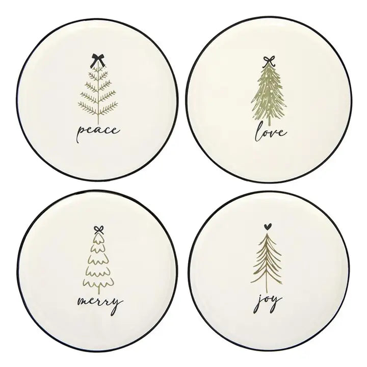 Ceramic Holiday Appetizer Plates