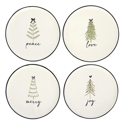 Ceramic Holiday Appetizer Plates