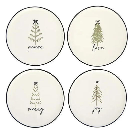 Ceramic Holiday Appetizer Plates