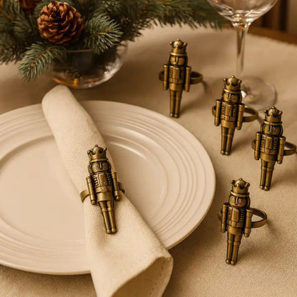 S/4 Bronze Nutcracker Napkin Ring