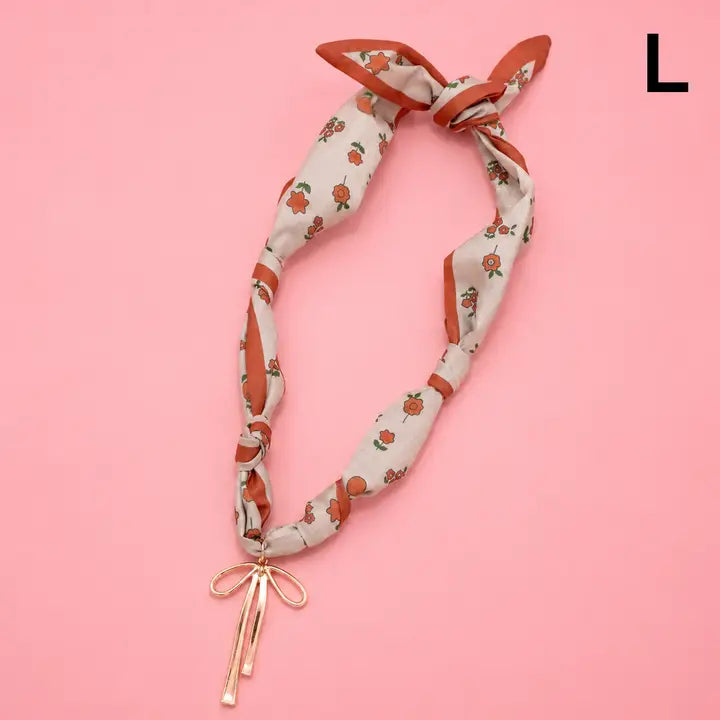 Handmade Printed Scarf Necklace