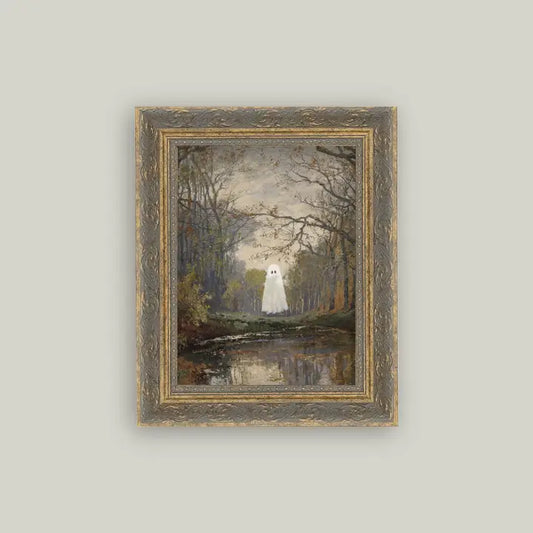 Ghost in the Woods Framed Antique Art