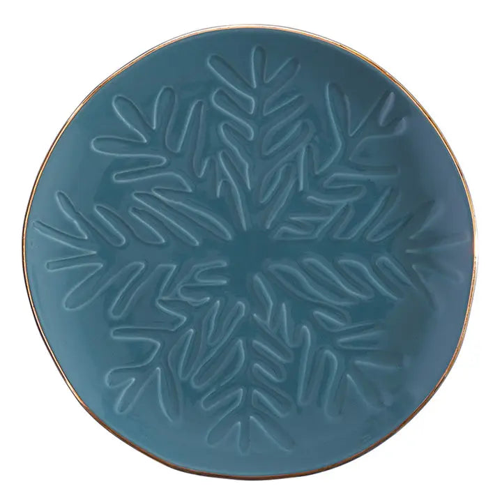 Ceramic Appetizer Plate - Snowflake