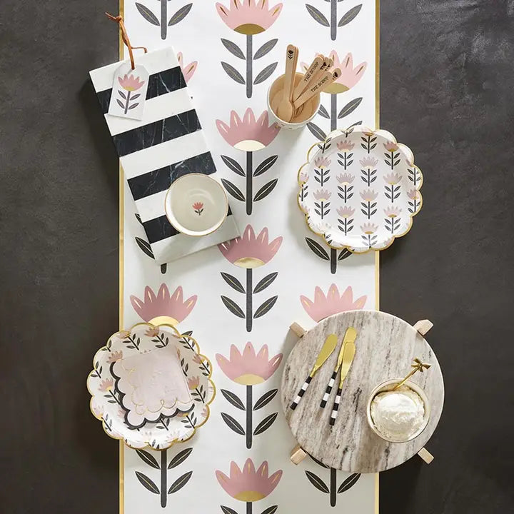 Beige Marble Board On Wood Stand