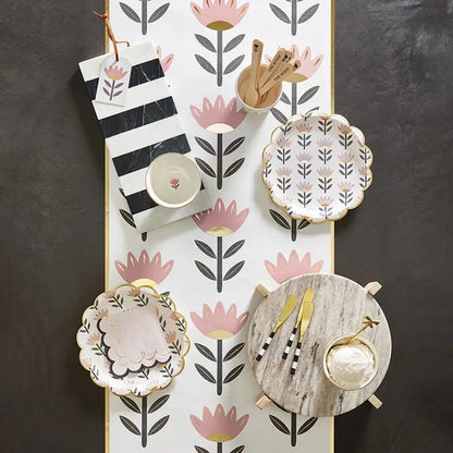Beige Marble Board On Wood Stand