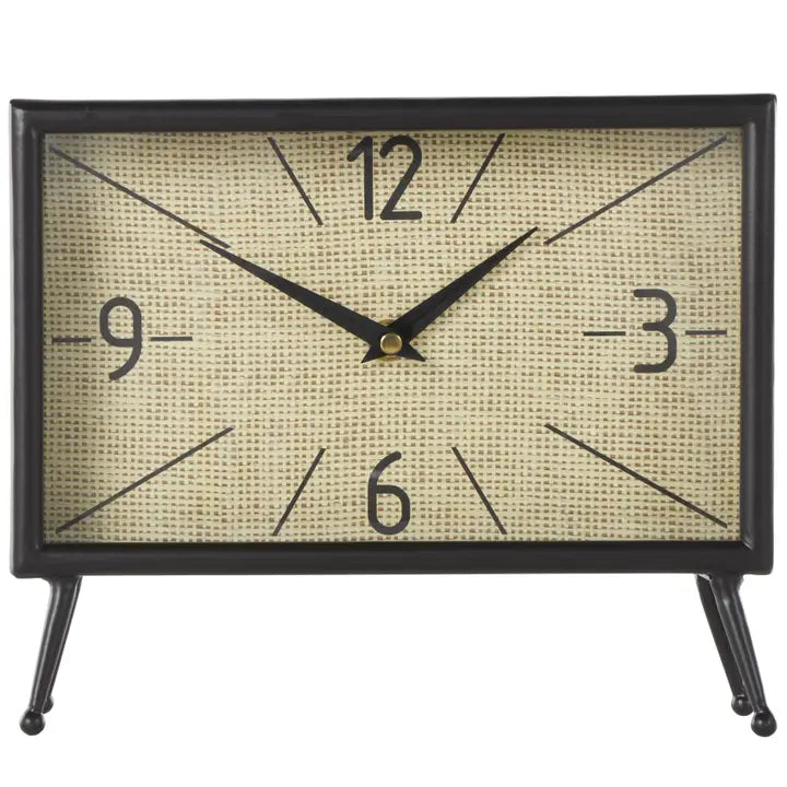 Industrial Black Metal Clock