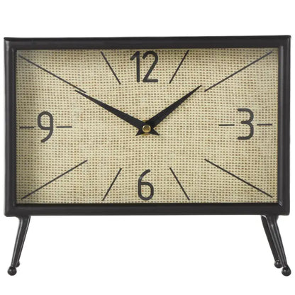 Industrial Black Metal Clock