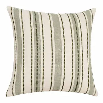 Green Textured Stripe Throw Pillow