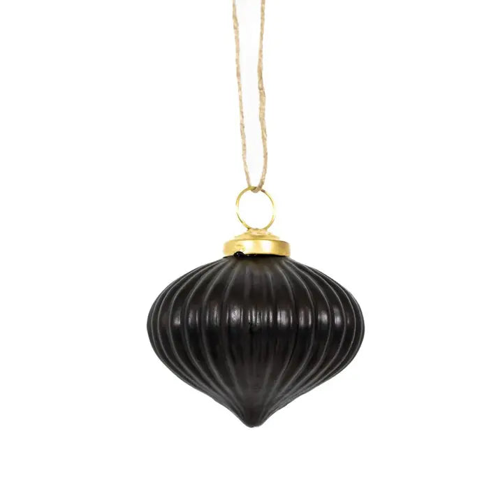 Black Glass Ornament Collection