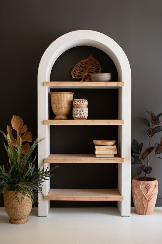 Textured Arched Shelving Unit