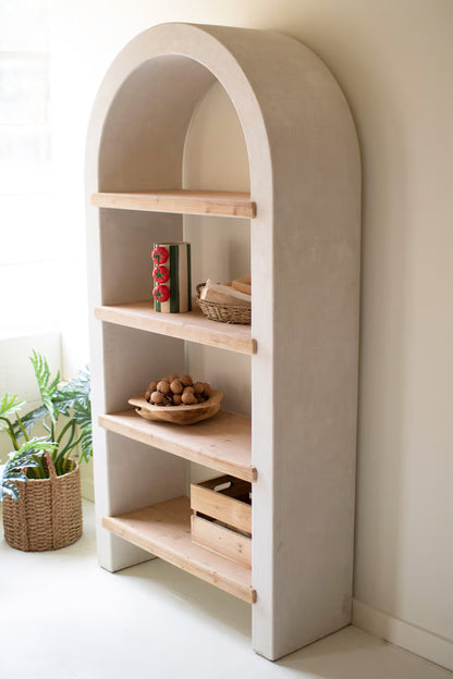 Textured Arched Shelving Unit