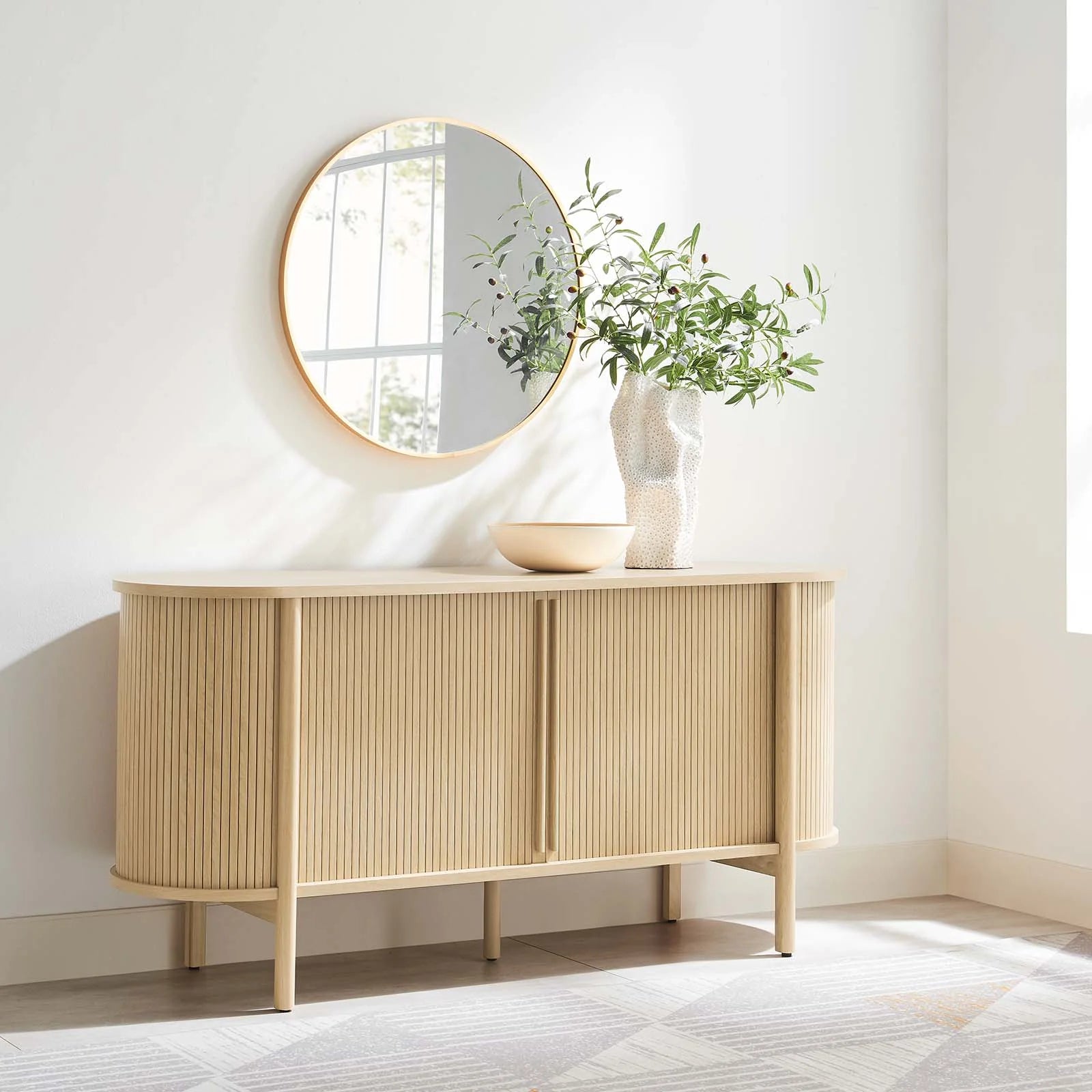 Curved Fluted Sideboard