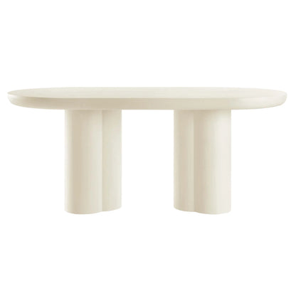 Cas White Concrete Dining Table