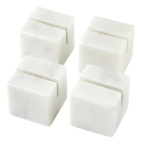 S/4 Marble Placecard holders