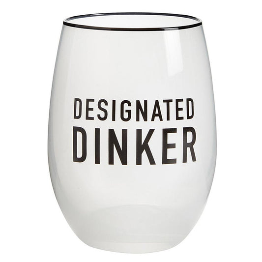 Stemless Wine Glass- Designated Dinker