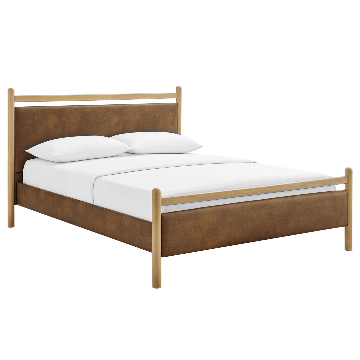 Vegan Leather Platform Bed