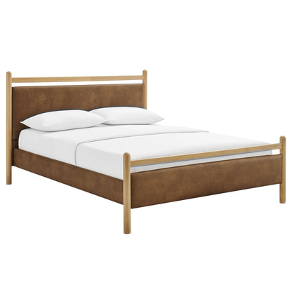 Vegan Leather Platform Bed