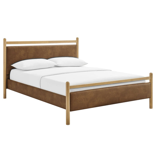 Vegan Leather Platform Bed