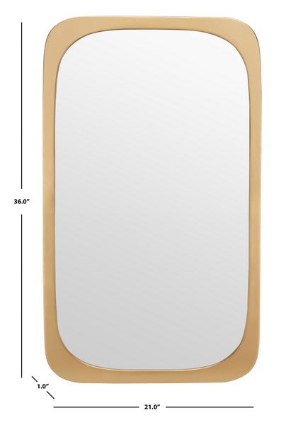 Gold Curved Wall Mirror