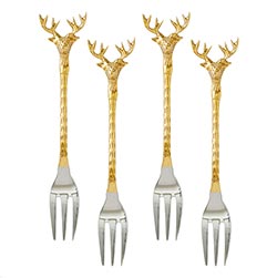 S/4 Stag Charcuterie Forks