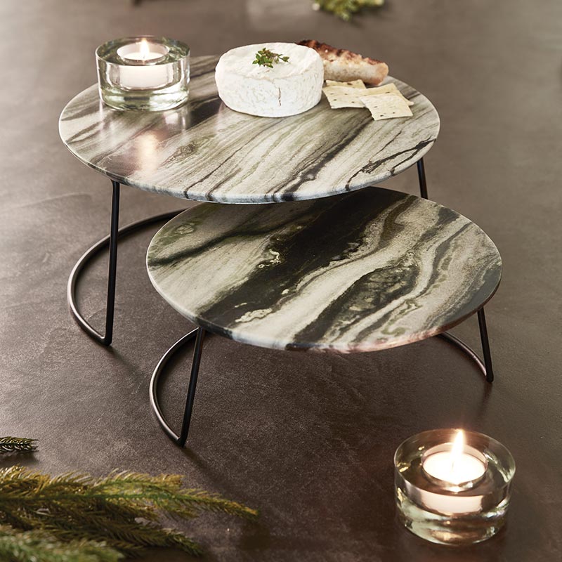 Grey Marble Nested Trays