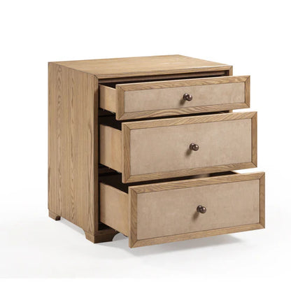 Laurentis Suede Nightstand