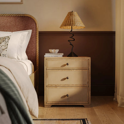 Laurentis Suede Nightstand