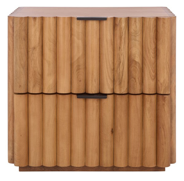 Ren Fluted Wood Nightstand