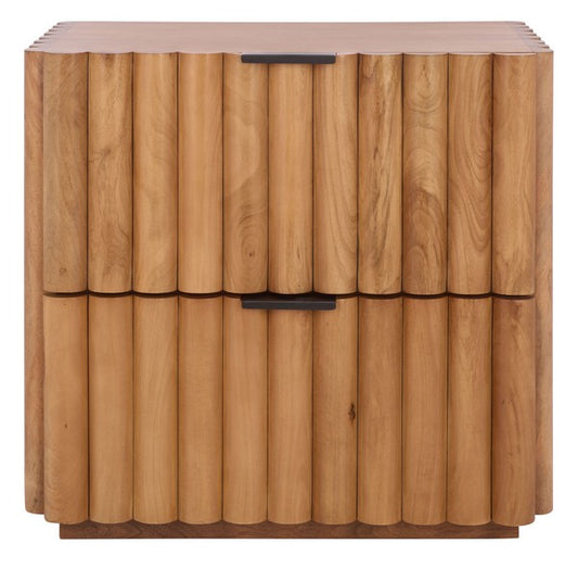 Ren Fluted Wood Nightstand