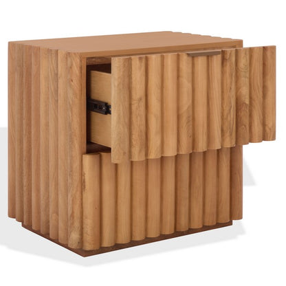 Ren Fluted Wood Nightstand