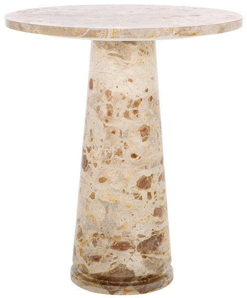Valentia Tall Round Marble Accent Table