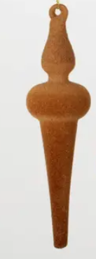 Brown Velvet Finial Ornament