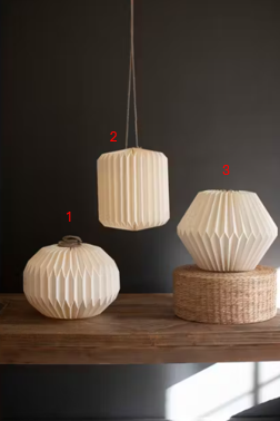 Folding Paper Pendant Lanterns