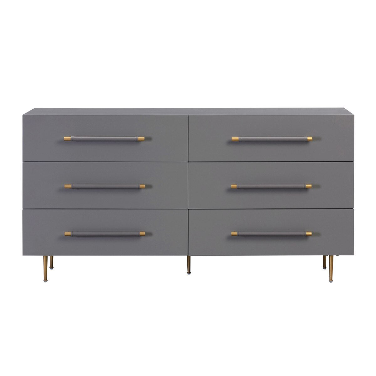 Trident 6 Drawer Dresser Grey