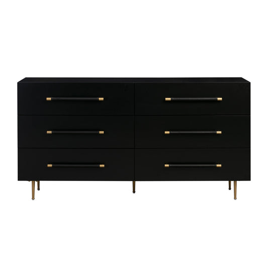 Trident 6 Drawer Dresser Black