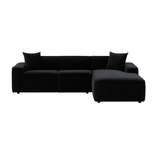 Olafur Black Velvet Sectional -RAF