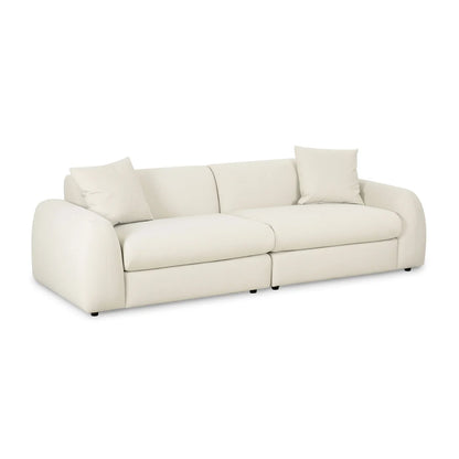 Kourtney Cream Performance Faux Mohair Sofa