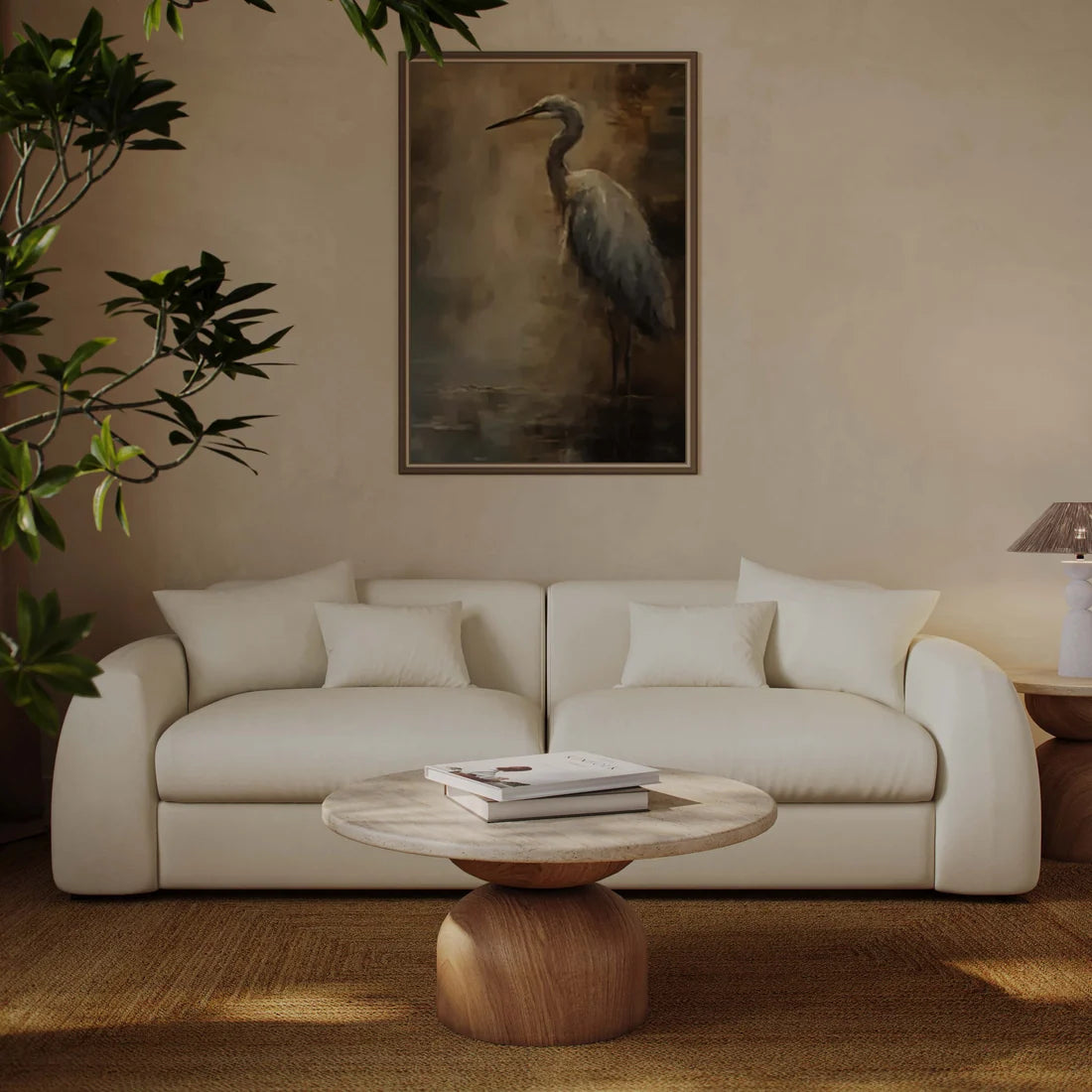 Kourtney Cream Performance Faux Mohair Sofa