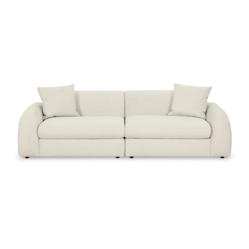 Kourtney Cream Performance Faux Mohair Sofa