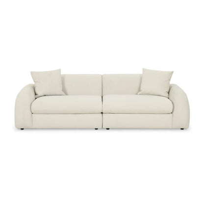 Kourtney Cream Performance Faux Mohair Sofa
