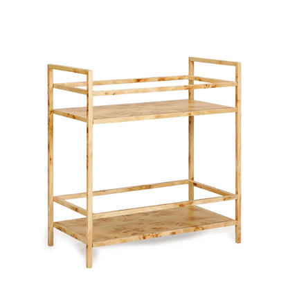 Natural Burl Bar Cart