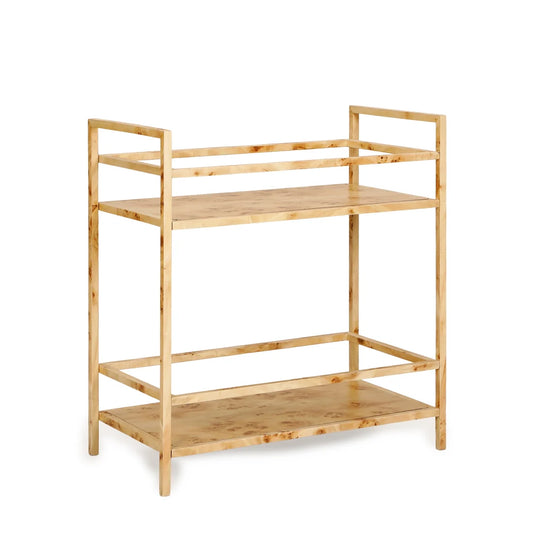 Natural Burl Bar Cart