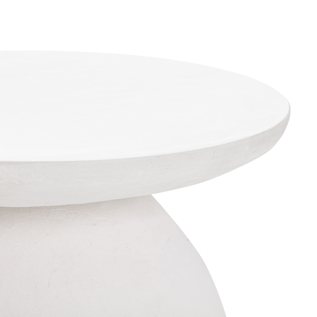 Aloe White Concrete Side Table