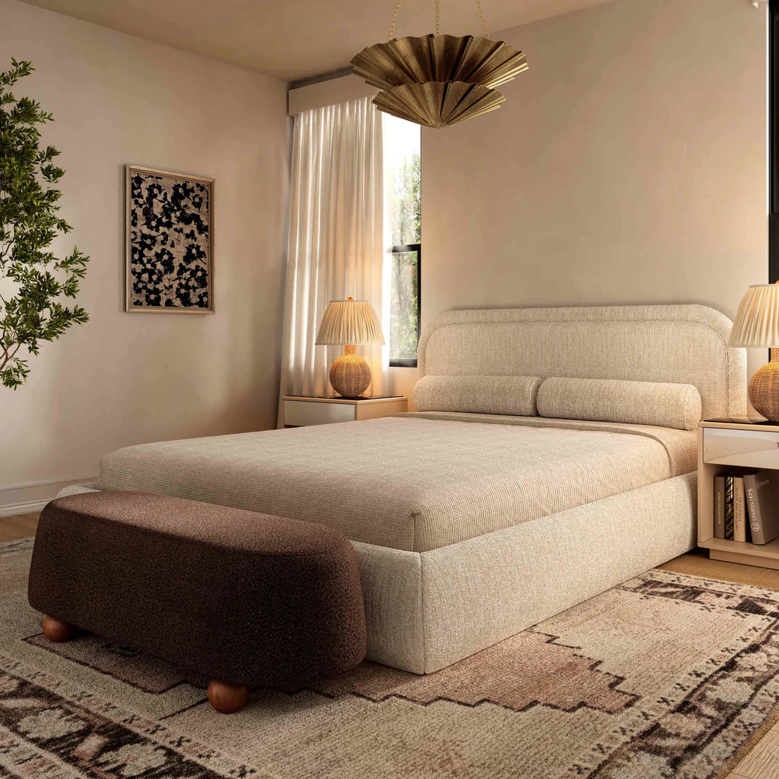 Murielle Textured Boucle Bed