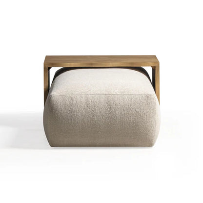 Basketweave Ottoman with Bridge Table