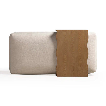 Basketweave Ottoman with Bridge Table