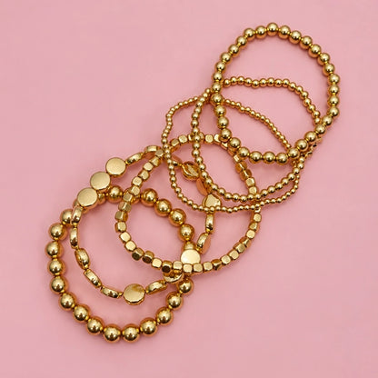Multi-Chain Bead Stretchable Bracelet Set