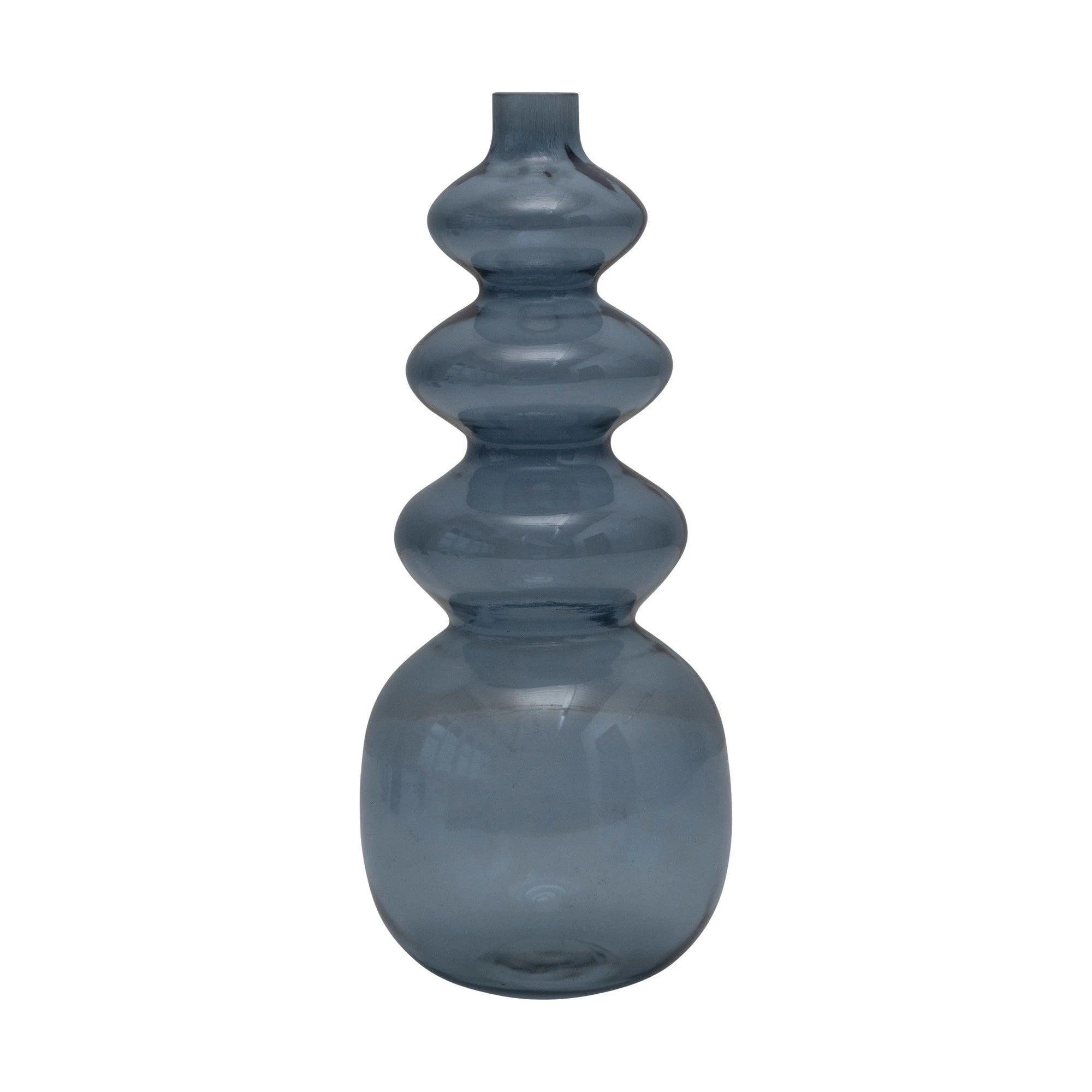 Glass Bubble Vase Blue