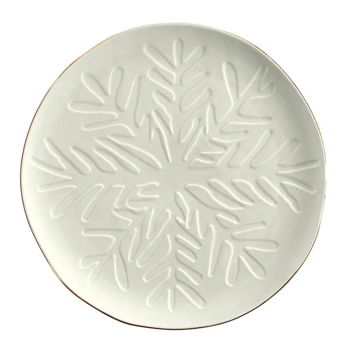Ceramic Appetizer Plate - Snowflake