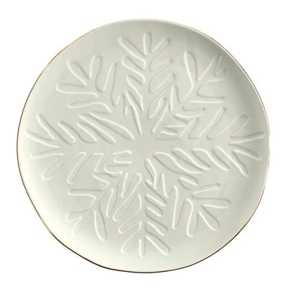 Ceramic Appetizer Plate - Snowflake